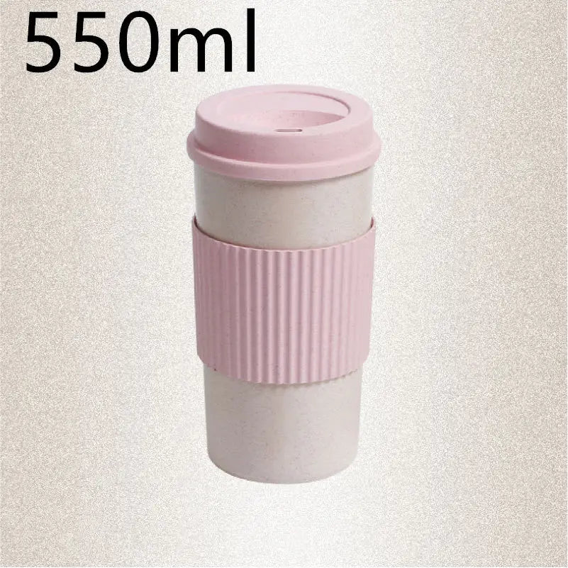 Reusable Wheat Straw Travel Mug with Lid Sustow