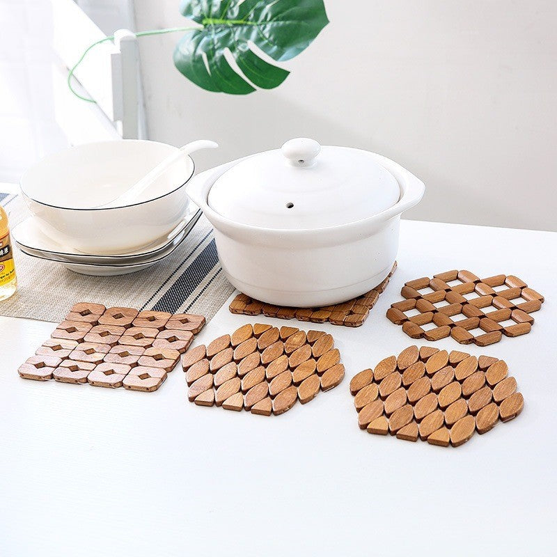 Wooden Bamboo Heat-Resistant Table Mats | Pot Trivets Sustow