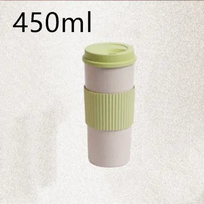 Reusable Wheat Straw Travel Mug with Lid Sustow