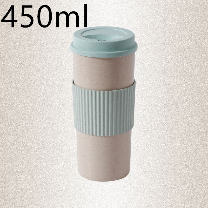 Reusable Wheat Straw Travel Mug with Lid Sustow