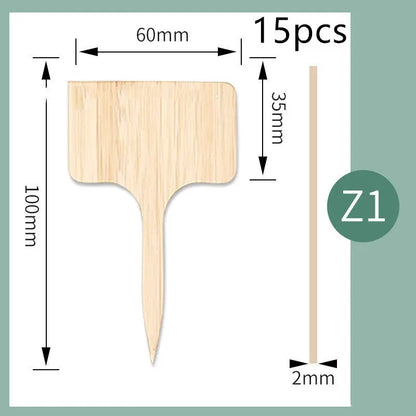 Wooden Bamboo Plant Labels | Writable Garden Marker Signs Sustow