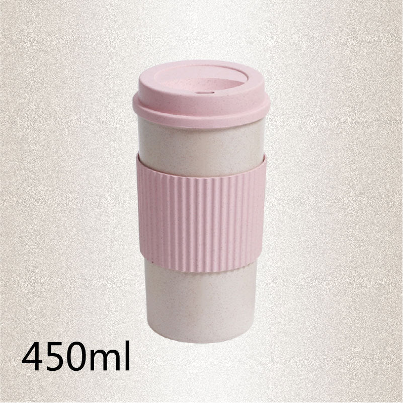 Reusable Wheat Straw Travel Mug with Lid Sustow