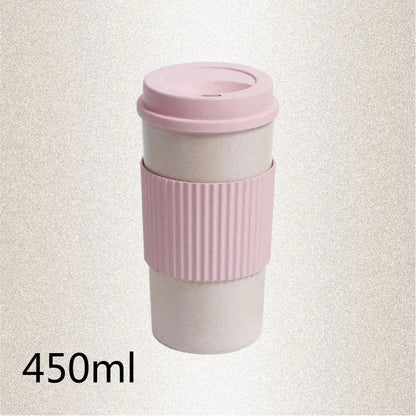 Reusable Wheat Straw Travel Mug with Lid Sustow
