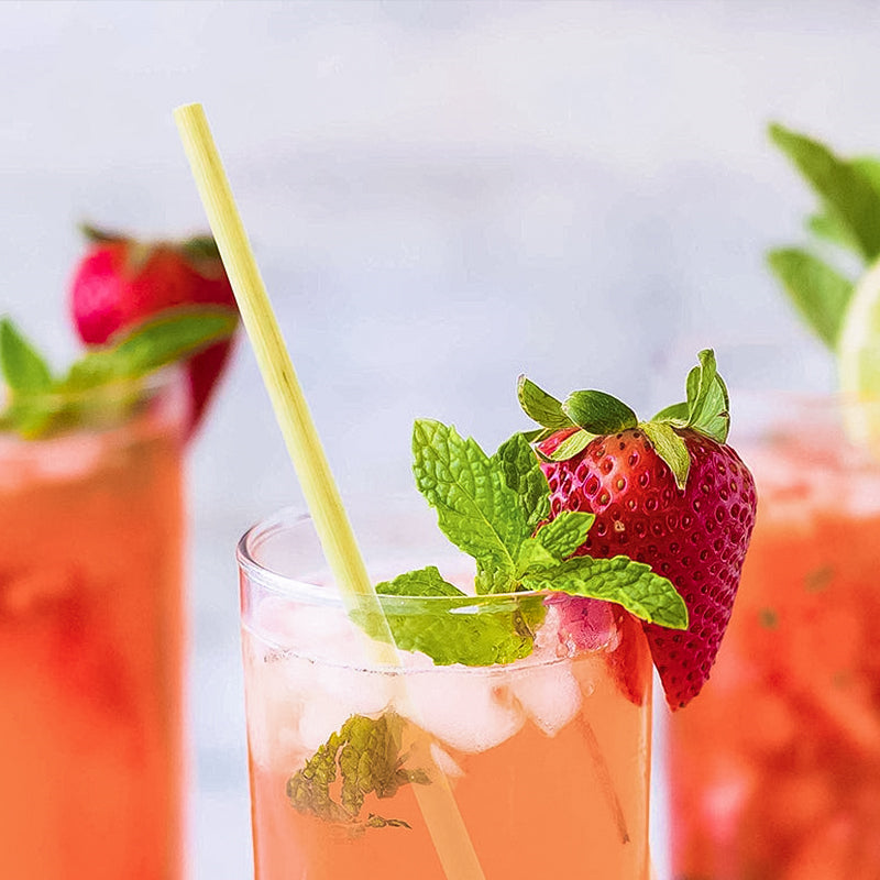 Natural Wheat Straw Reusable Drinking Straws Sustow