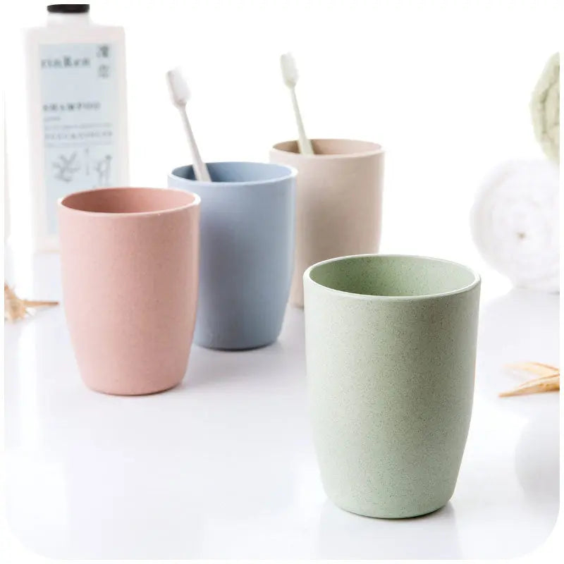 Wheat Straw Mouthwash Cup | Eco-Friendly Bathroom Tumbler Sustow
