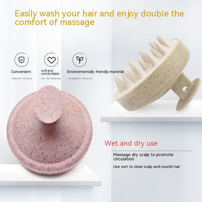 Eco-Friendly Wheat Straw Scalp Massager Shampoo Brush Sustow