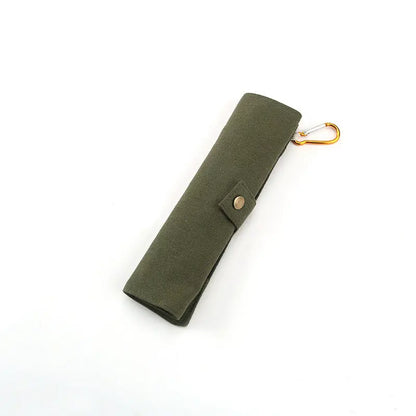 Portable Bamboo Cutlery Set with Canvas Carry Pouch Sustow