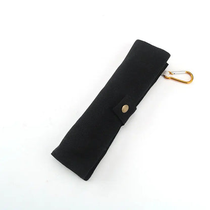 Portable Bamboo Cutlery Set with Canvas Carry Pouch Sustow