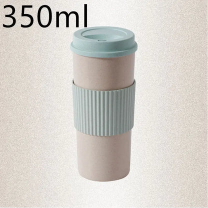 Reusable Wheat Straw Travel Mug with Lid Sustow